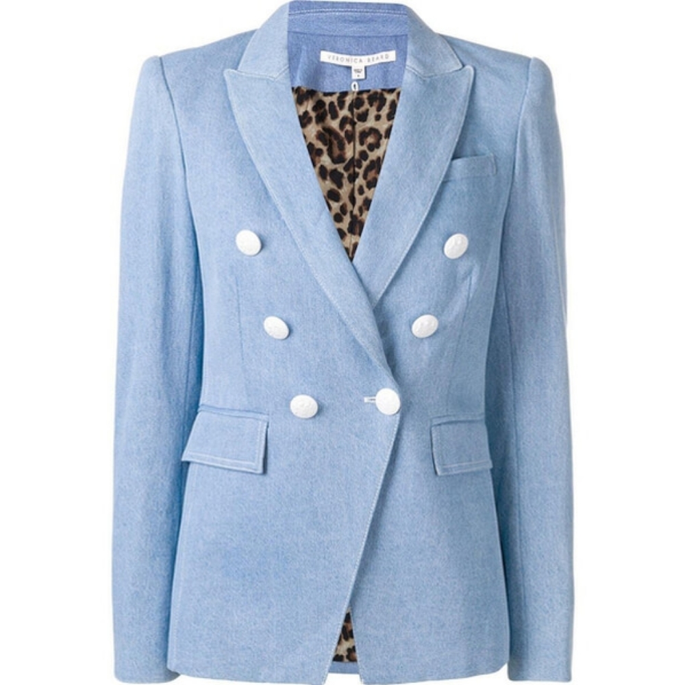 NWOT Veronica Beard Miller Dickey Denim Blazer